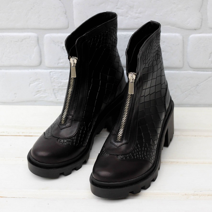 ** Ghete - Damen - Croco Black