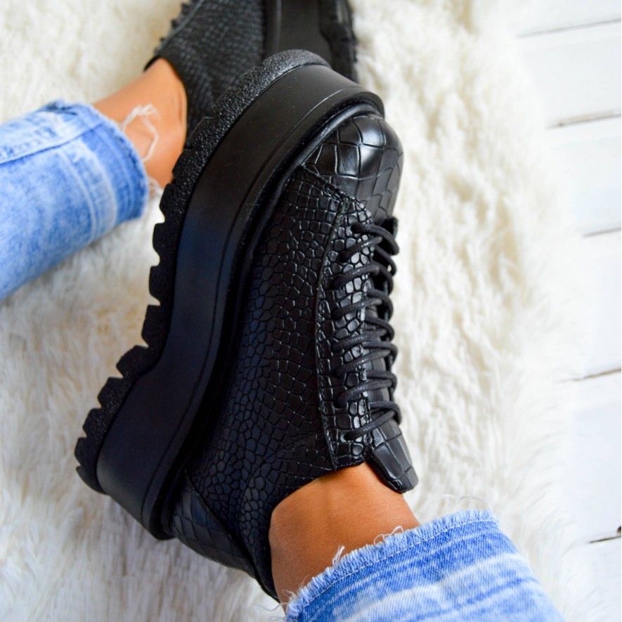 *. Sneakers - Medellin - Croco Black 