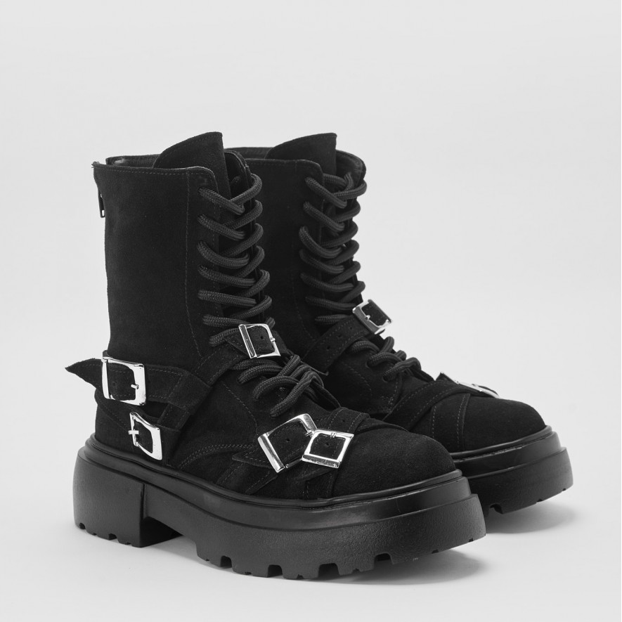          Ghete - Buckle Fury - Velur Black