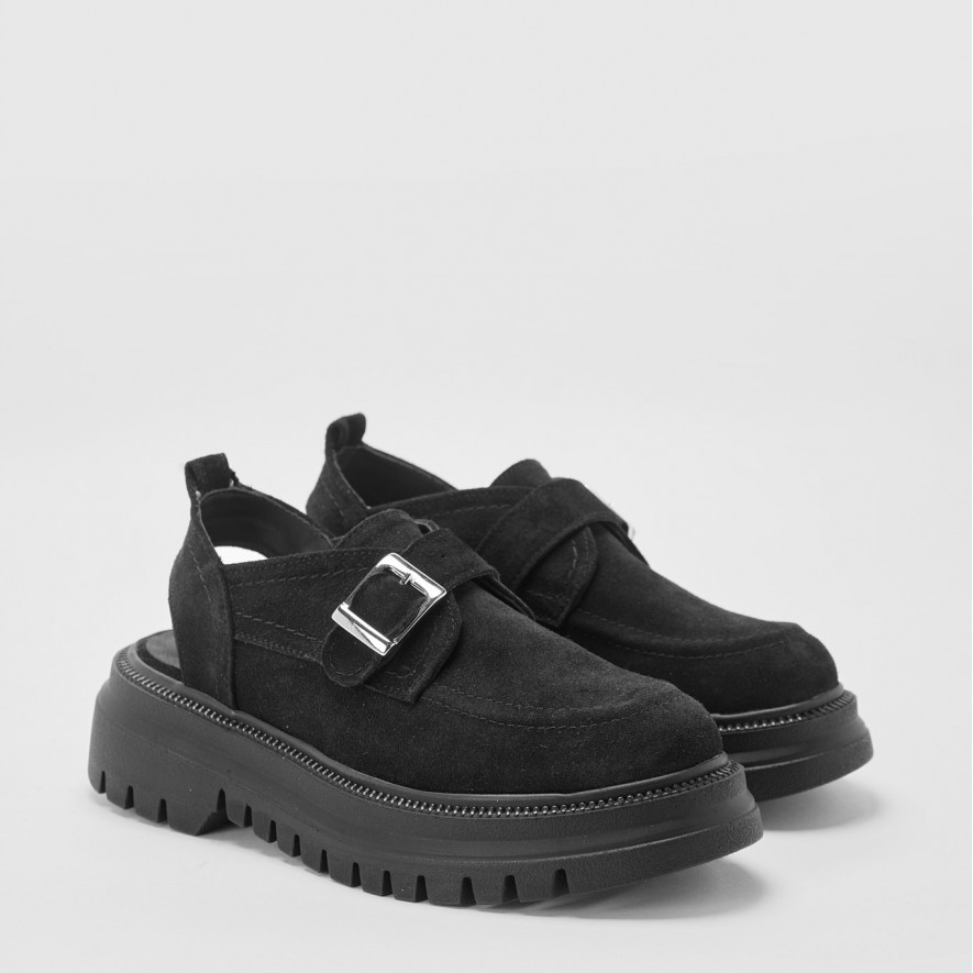            Pantofi - Flow - Velur Black