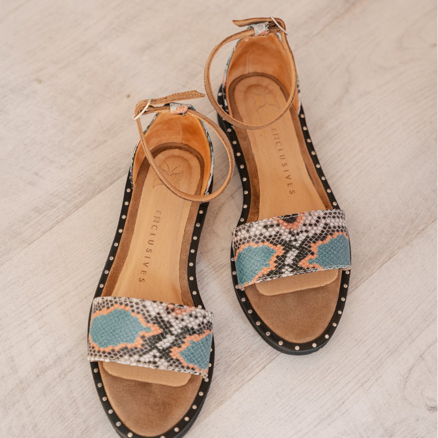 .Sandale - Friday - Snake Turcoaz