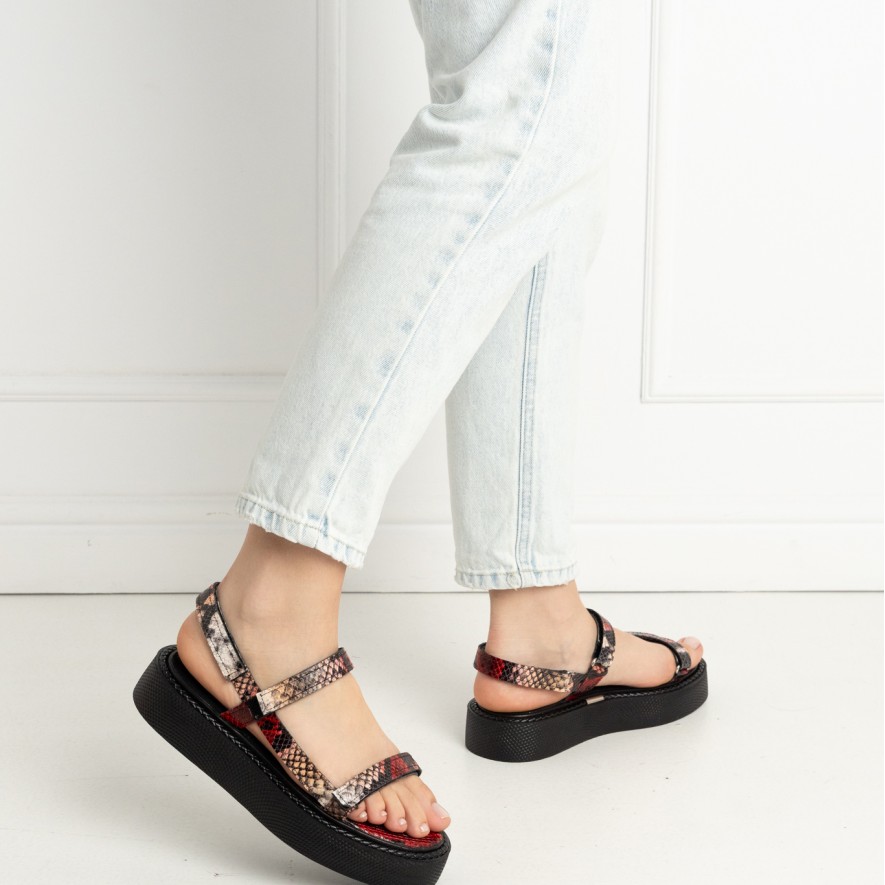   Sandale - . Rieti - Snake Red