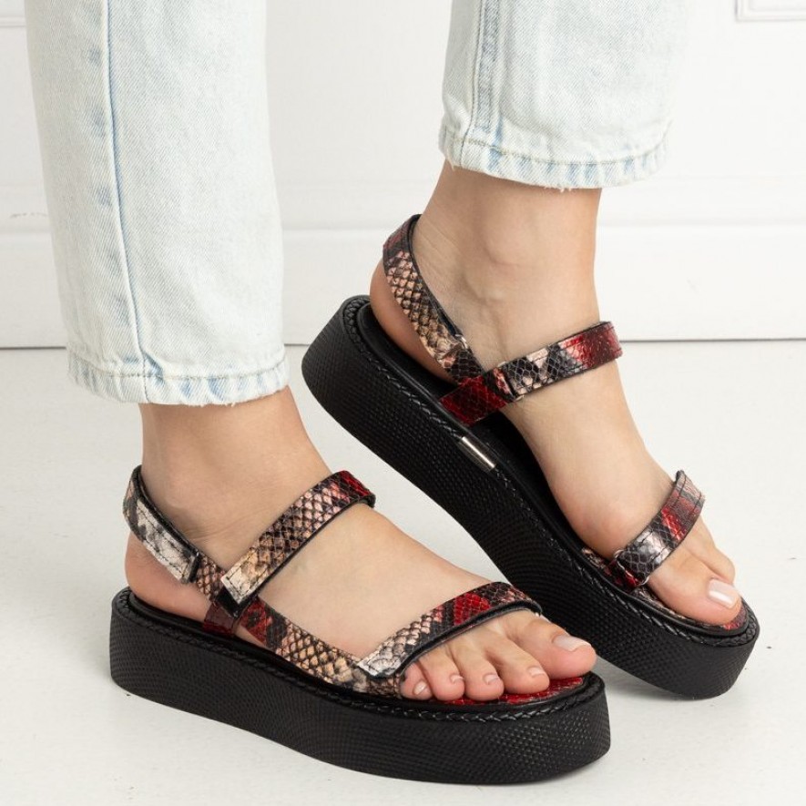   Sandale - . Rieti - Snake Red