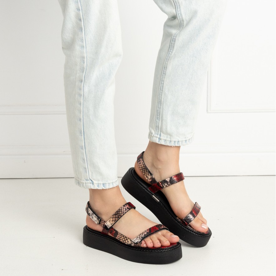   Sandale - . Rieti - Snake Red