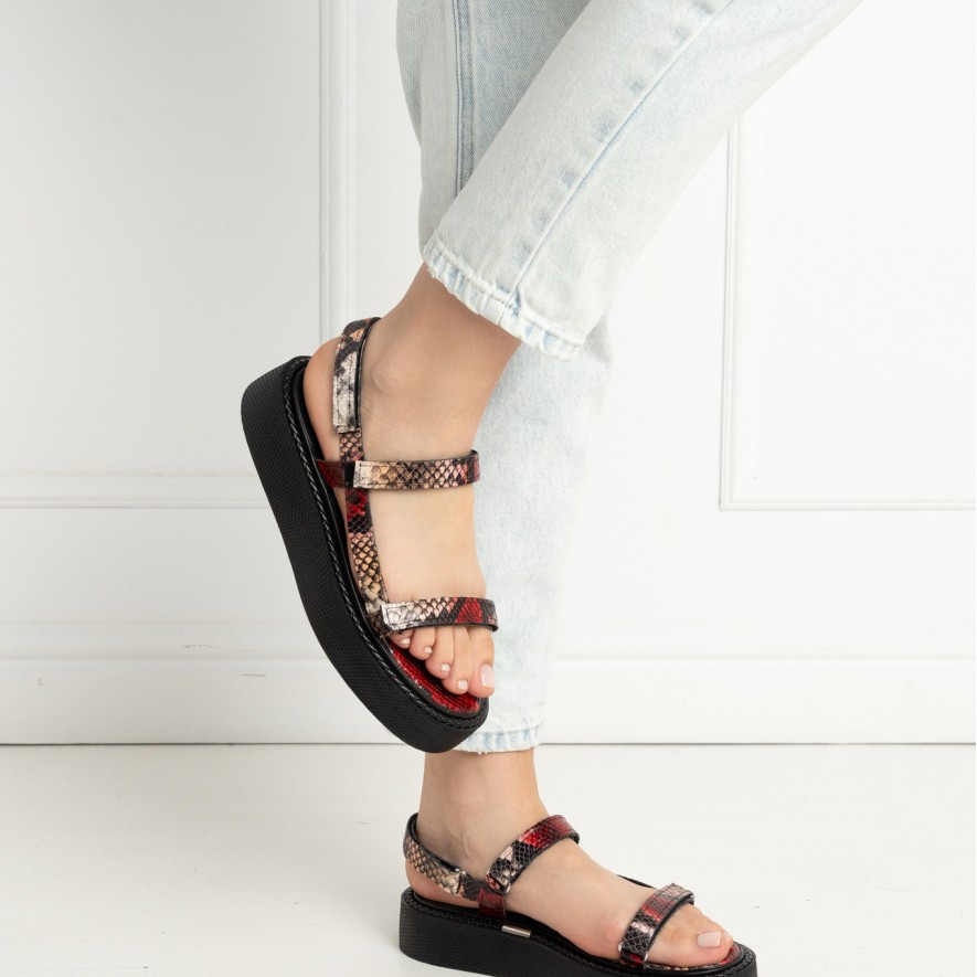   Sandale - . Rieti - Snake Red