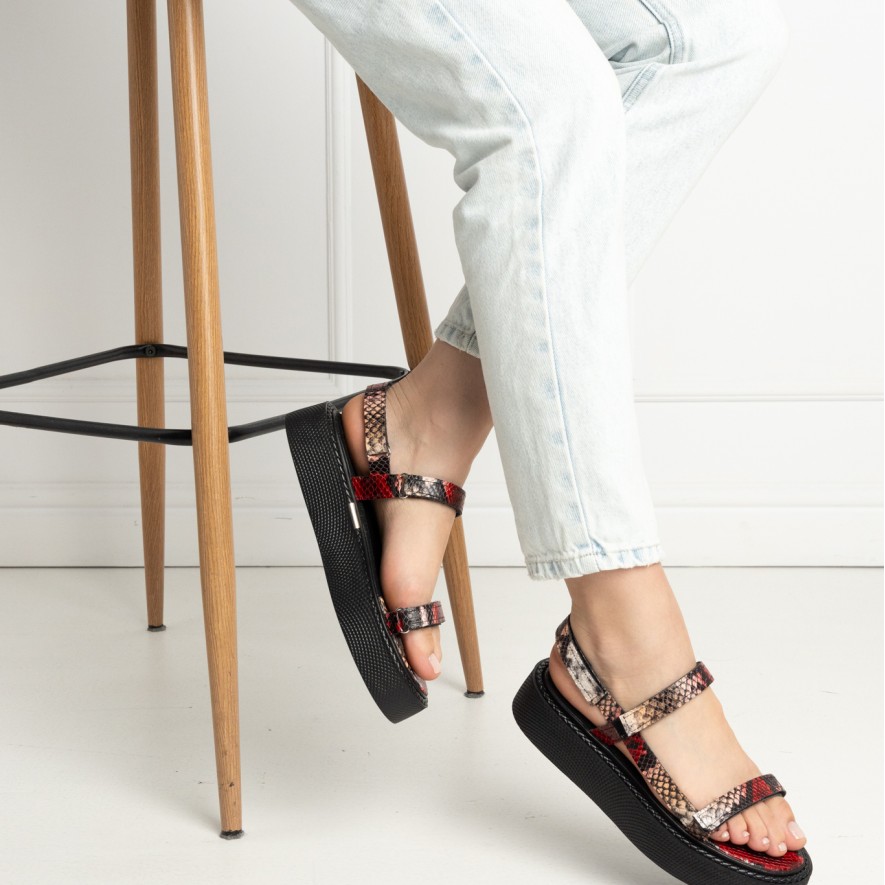   Sandale - . Rieti - Snake Red