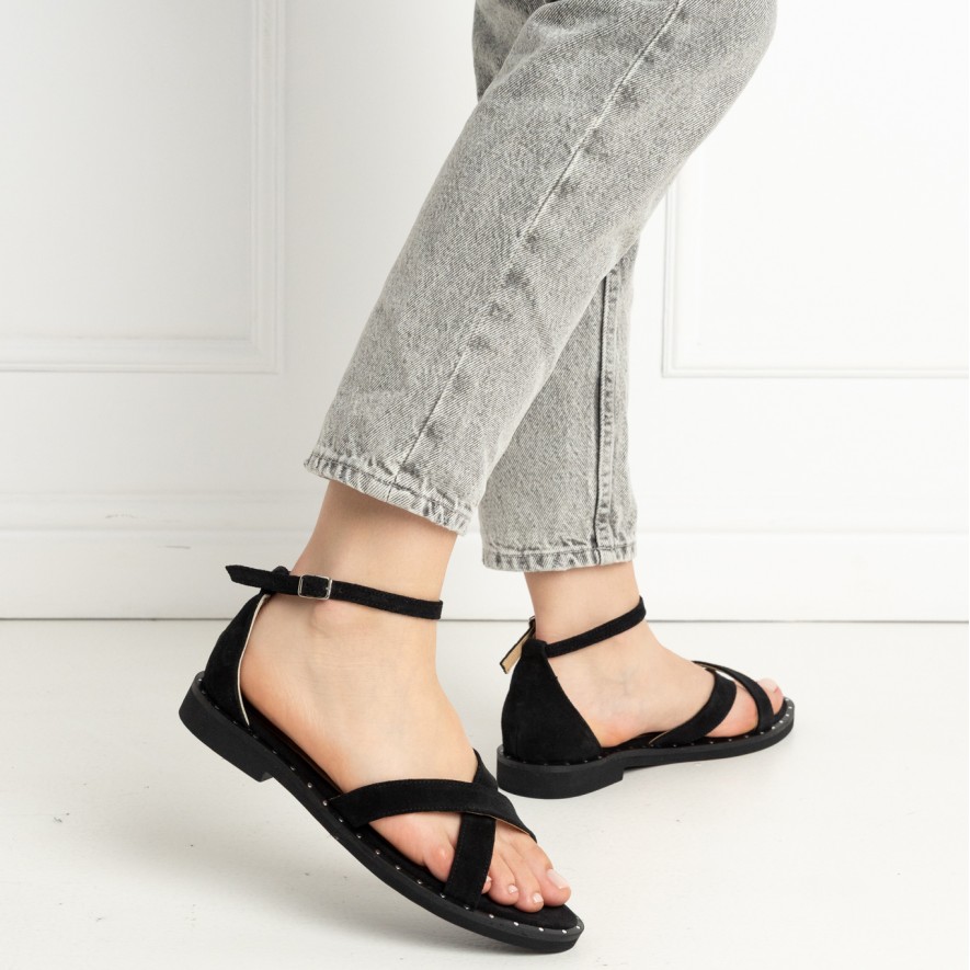 .Sandale - Sunday - Velur Black