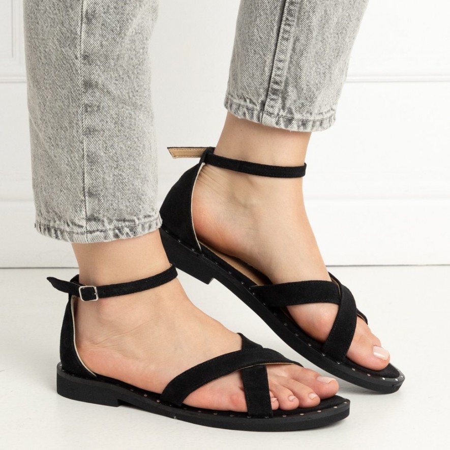 .Sandale - Sunday - Velur Black