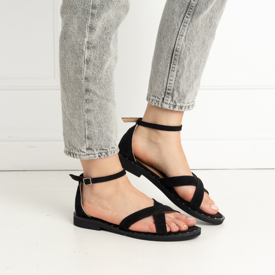 .Sandale - Sunday - Velur Black